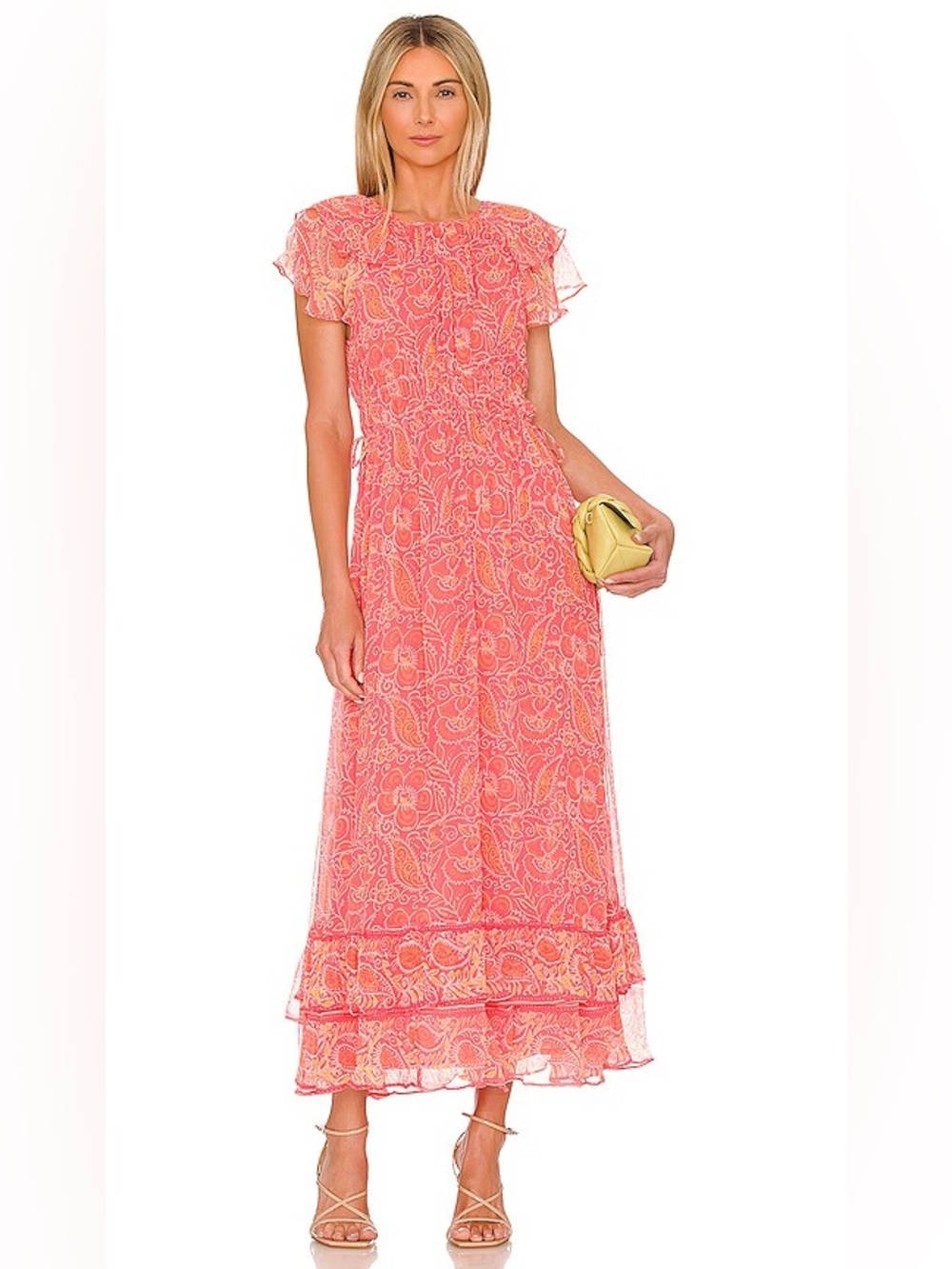 Cleobella Hannah Maxi Dress in Blossom Block Print, size S NWT